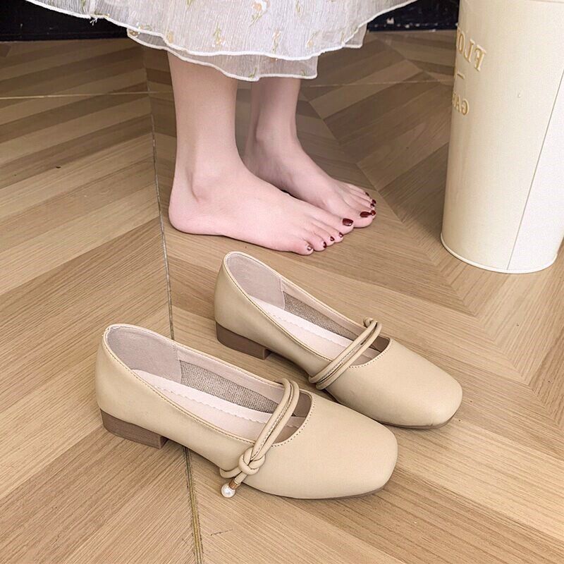 新品配裙子奶奶平底小皮新款女瓢鞋玛丽珍春秋M单鞋2026仙女温柔