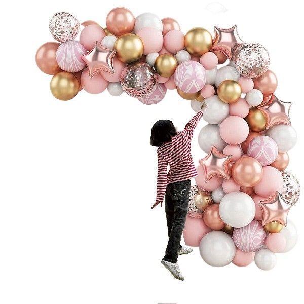 速发Pink Balloon Garland Arch Kit Balloon Garland Kit Metall