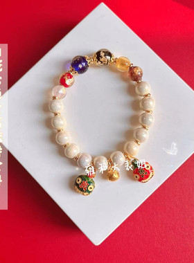 新品金箔琉璃香灰手串北r京法物流通处代请如意提珠单圈佛珠新十