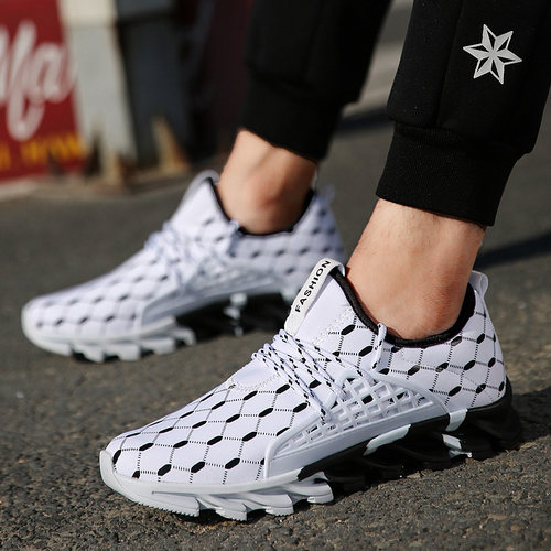 极速New Mesh Men Sneakers Cwasual Shoes Lac-up Men Shoes Lig