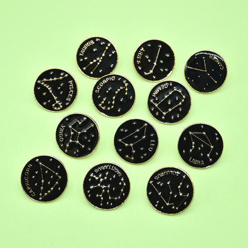 极速12 Constellation Badge Star Zodiac Sign HorRoscope Leo L