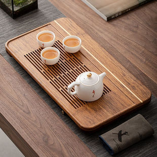 极速CERACS重竹茶盘茶托防霉可排水储水功夫茶具托盘5W0*24cm.