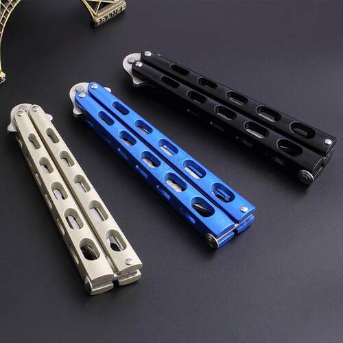 极速New Metal Practrice  Trainer Training Knife Dull