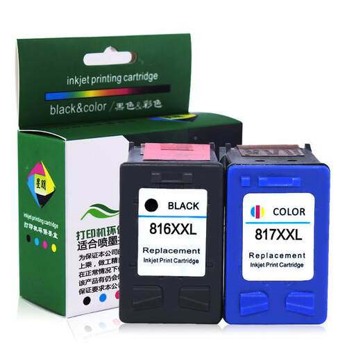 新品厂家xp3748星朋用适惠816黑色 817彩色墨盒HP4308FT21 88 228