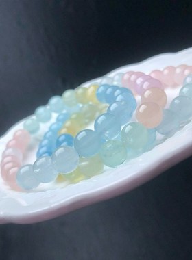 极速天然渐变摩根石手链 8-8.8Mmm左右 XL332