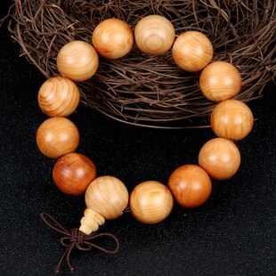 极速天然木d质佛珠红豆杉手串文玩108颗念珠车挂手持手链情侣男女