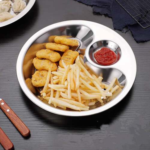新品Round Dumpling Plate Watxer Filter Food Pans French Frie