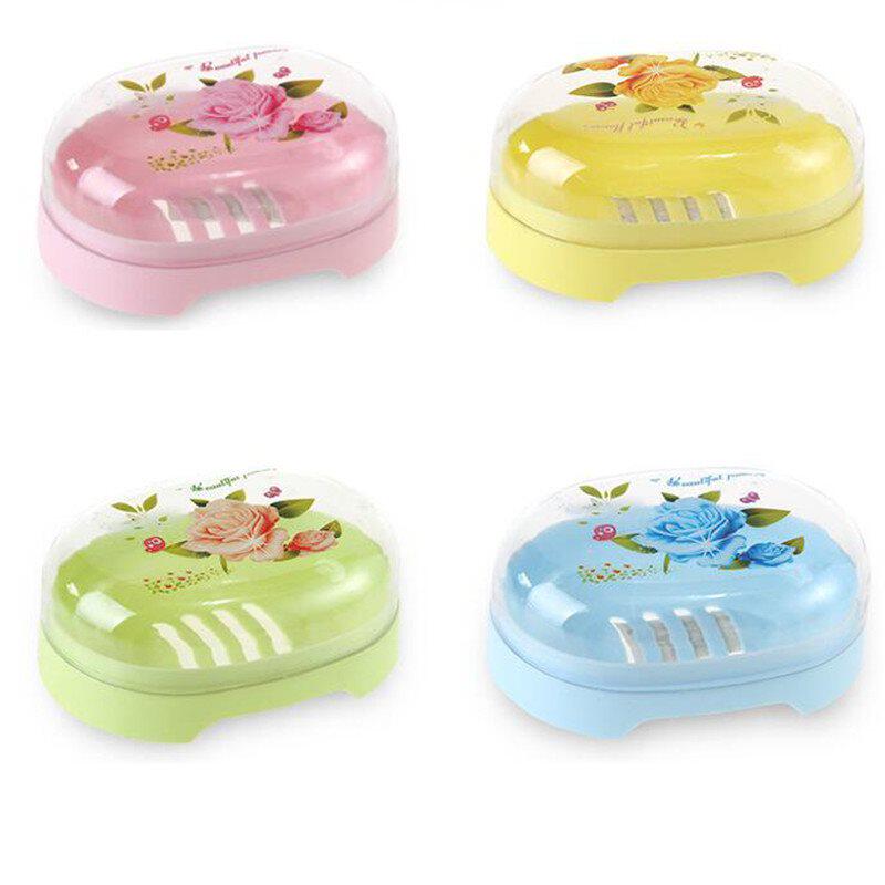 新品High Quality Rose with lid Soap DiO Box Case Holde