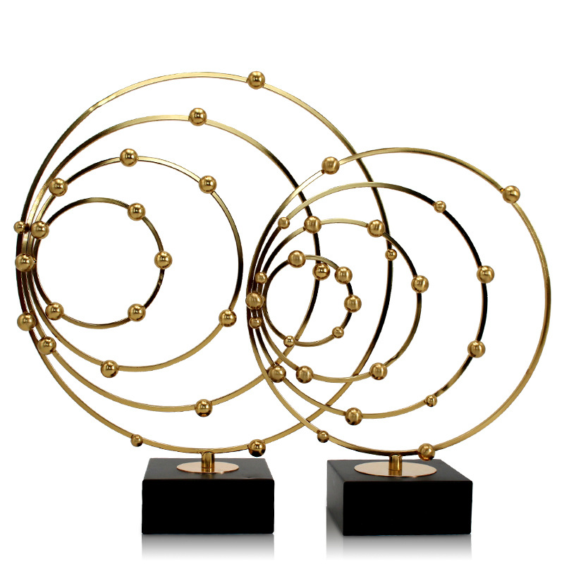 极速现代简约金属球珠摆u件客厅办公室桌面家居装饰样板房摆设