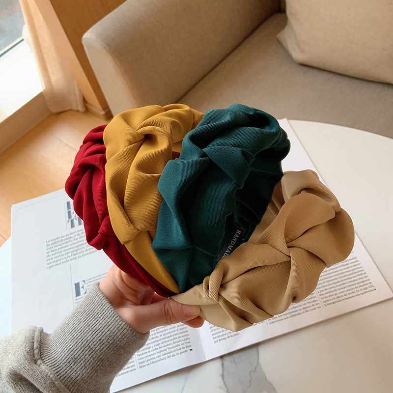 新品Fashion Hajir Band Five Flower Solid Color Folds Pattern