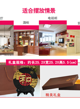 新品新家装饰品客厅书房间书柜台书桌面摆件M复古中式新房乔迁新