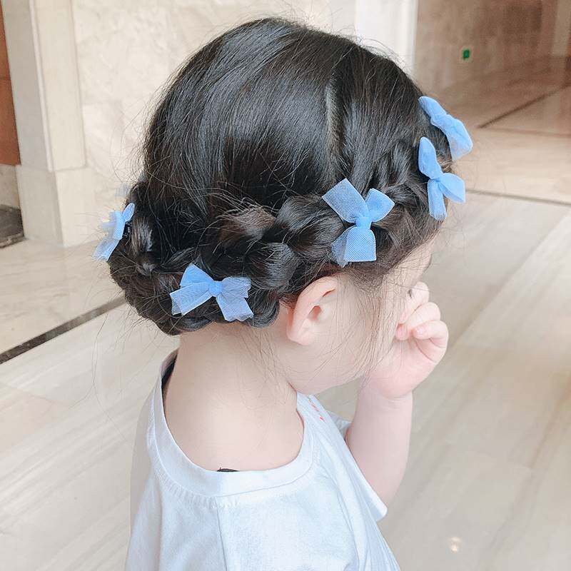 极速儿童小号g蝴蝶结发夹新款女童头饰公主婴儿发卡小女孩网纱夹