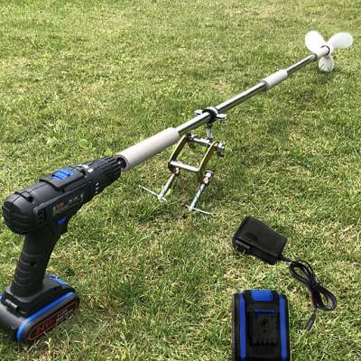 极速手持电钻螺旋桨船外机推进器充C气船橡皮艇塑料船用挂机电动