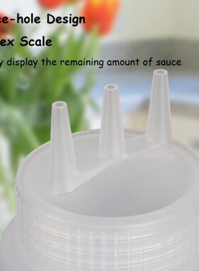 极速3-hole Squeeze Condiment Bottles WIith Cap Lid Salad Sau