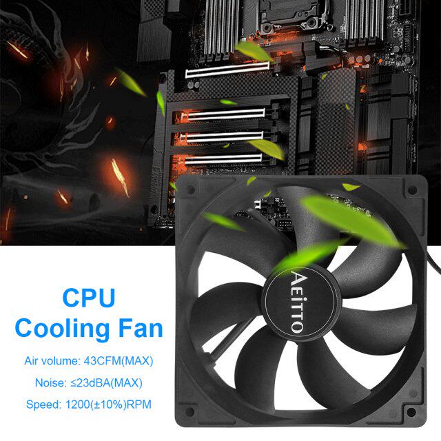 新品120mm PC Computer Case Fan DCD 12V 4 Pin CPU Cooler Ultr