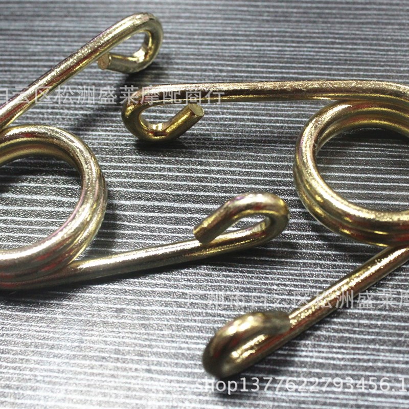 极速哈雷摩托车座垫m弹簧 巡航太子车改装复古弹簧 金色2寸单座弹