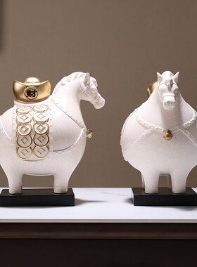 新品马上有钱领导办n公室老板桌面家居客厅装饰品书柜开业礼物马