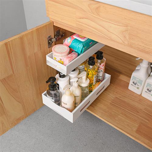 极速分层化妆室下水槽q壁挂式整体橱柜内抽屉置物架储物拉篮厨房
