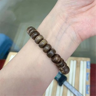 极速沉香药片单圈D手串 TY1582