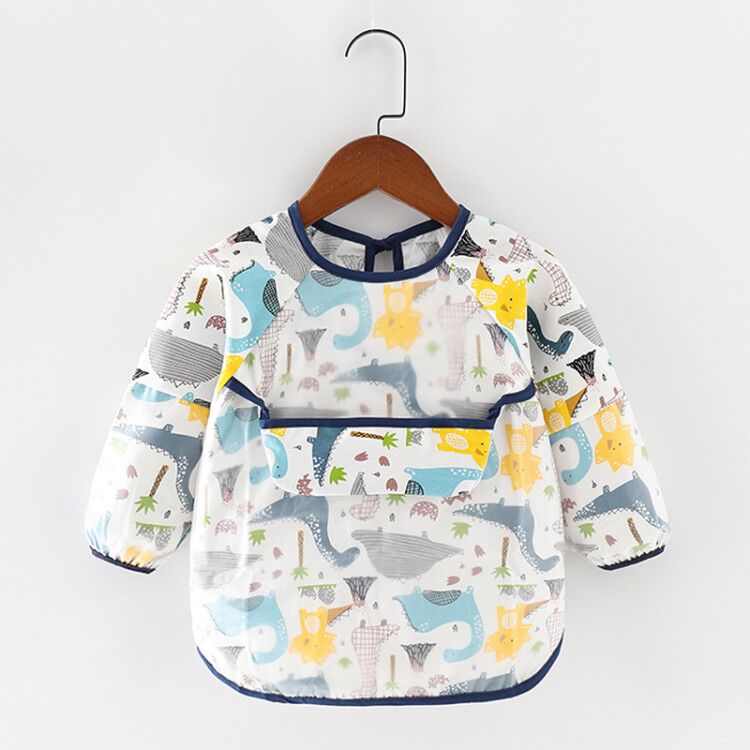 极速罩衣a儿童男宝宝防水防脏吃饭围兜饭兜长袖围裙女孩护衣婴儿