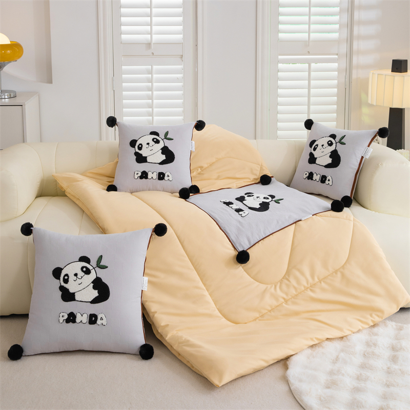 极速华夫格!抱枕车用被子两用午睡毯子二合一汽车枕头Z后排靠枕空