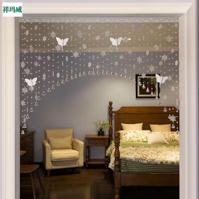 极速冰雪天使h水晶珠帘珠帘隔断窗珠帘子隔断客厅珠炼雪花天使门