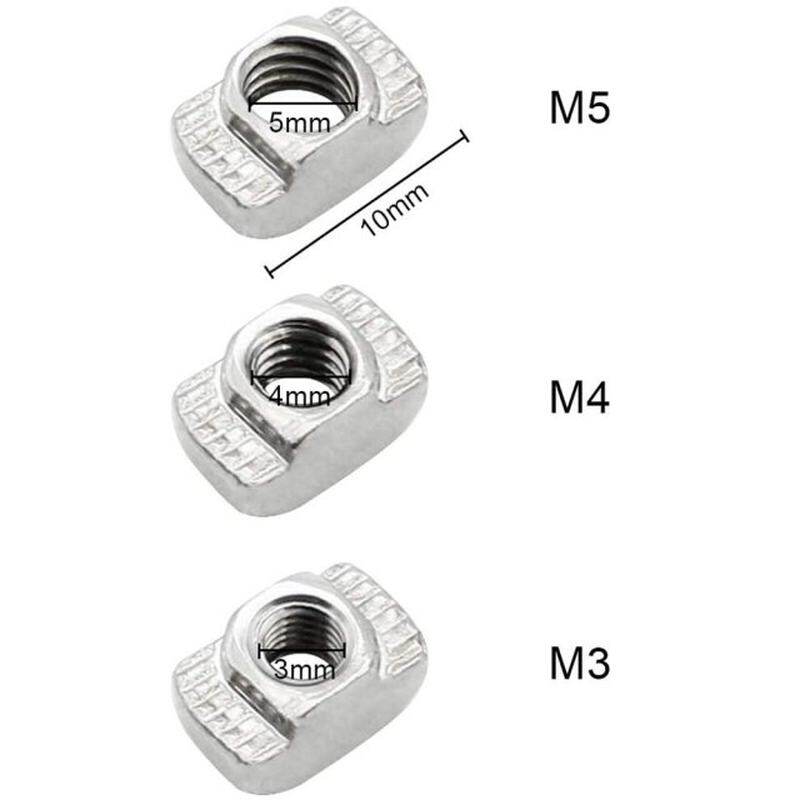 极速184pcs/lot  M3 M4 M5 T Nut Hammer HeKad Sliding T Slot N