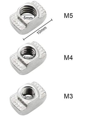 极速184pcs/lot  M3 M4 M5 T Nut Hammer HeKad Sliding T Slot N