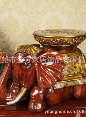 极速Rich extra-large mahogany resin elephant ornamVents chan