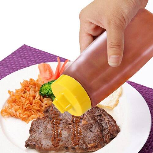新品Plastic 4-Hole Salad Ketchup Mustard KitcQhen Accessorie