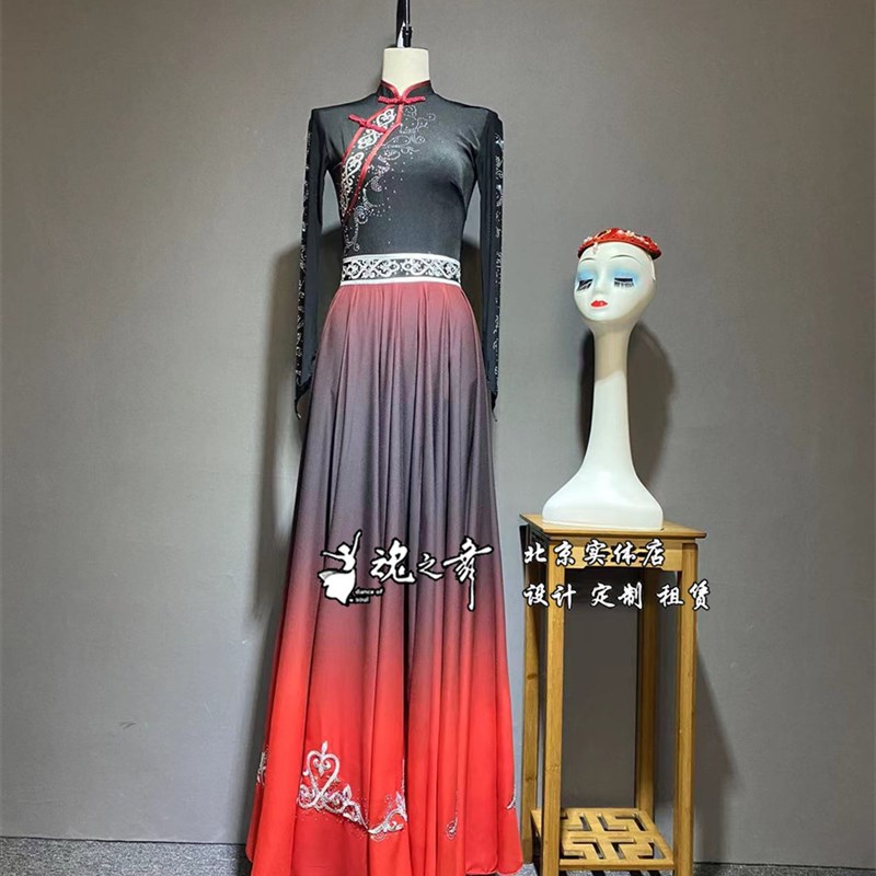 极速北京魂之舞定制蒙古民族组合艺考舞蹈服装演出V服表演服装艺