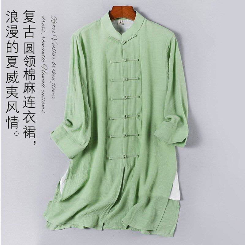 新品白色禅服女仙气中国风禅意佛系女装居士O服太极打坐禅修服纱