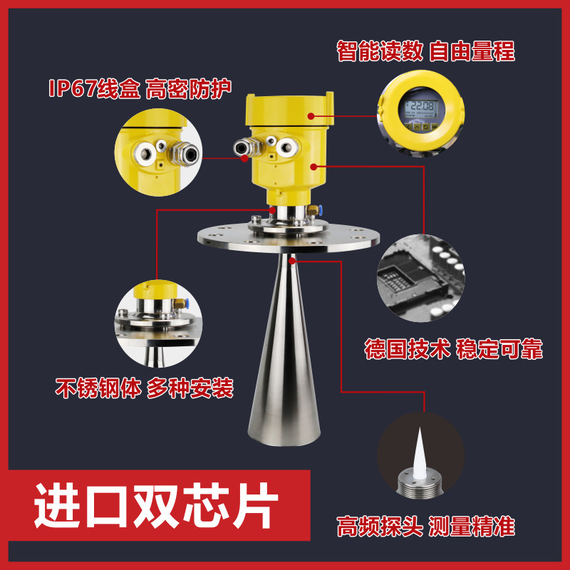 新品高频雷达液位计导波雷达料位计防G腐防爆水位计河道料仓感测图片