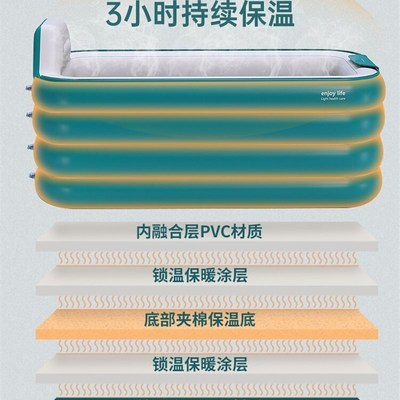 极速泡澡桶大人折叠洗澡桶家用自动充气浴缸。全身坐浴.盆汗蒸家