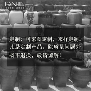 极速景德镇陶瓷落l地花瓶定做餐桌摆件小瓶子花器手工粗陶复古装