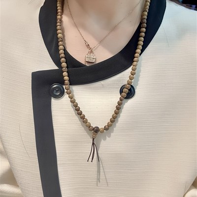 极速越南芽庄沉香黄土沉108颗D佛珠手串 6mm DM178