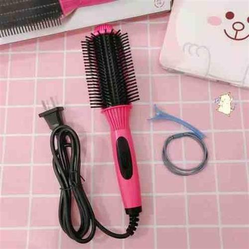 极速!电卷梳内扣短n发电梳子蓬松卷发棒两用直发器学生空气刘海宿