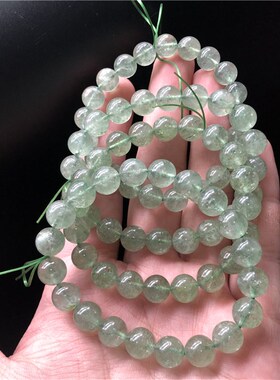 极速天然绿草莓晶l单圈手链 女情侣水晶手串学生简约饰品 包邮