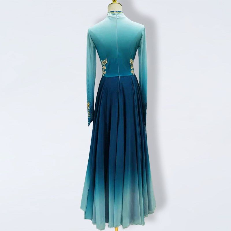 极速蒙古舞蹈演出服新款少数x民族表演服女民族风飘逸大摆裙艺考