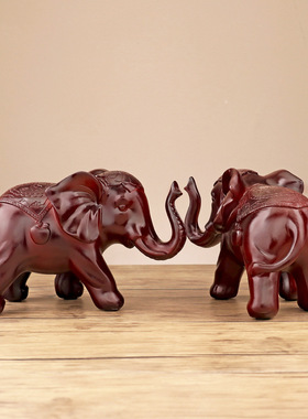 极速European animal pelephant resin ornaments home living ro