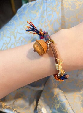 极速老山檀樱桃小丸子牛皮手绳 藏式棉绳  可随意调节大U小 TY119