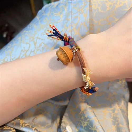 极速老山檀樱桃小丸子牛皮手绳 藏式棉绳  可随意调节大U小 TY119