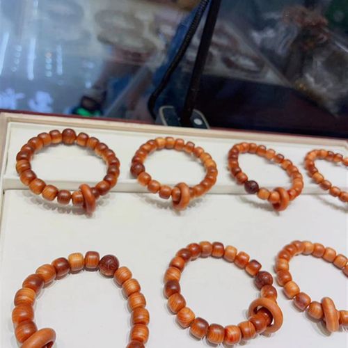 极速天然崖柏单圈手串搭配崖L柏跑环 TY917