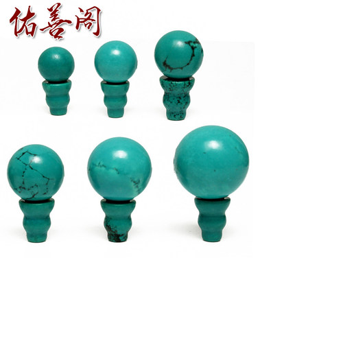 极速8~20mm仿蓝松石佛头三w通佛塔DIY配件散珠佛珠手链手串金刚星