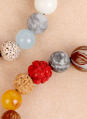 极速18籽手串文玩多n宝菩提十八子佛珠手链朱砂生肖寺兔年本命年