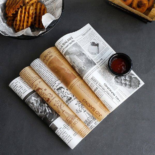 新品200PCS Oilproof Pqarchment Paper Food Wrappers Wrapping
