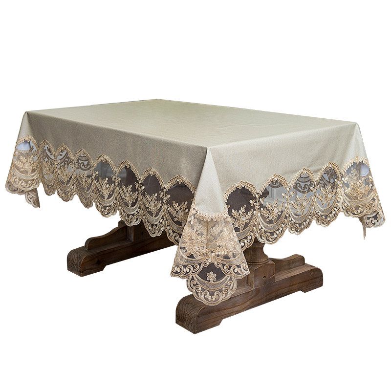 极速欧式桌布防水防油免洗桌垫pvc茶I几桌布长方形台布法式蕾丝餐