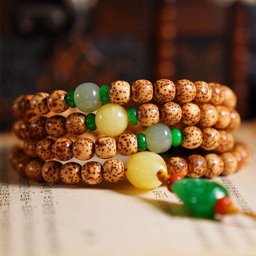 极速陈籽星月菩提子手串108颗正月佛珠项M链女手链天然和田玉文玩