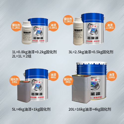 新品氟碳漆金属漆户外防腐防锈漆不锈钢镀锌管铁门V护栏专用桶装