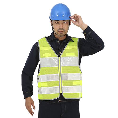 新品。反光背心交通路q政反光安全服带按扣骑行马甲反光衣反光马
